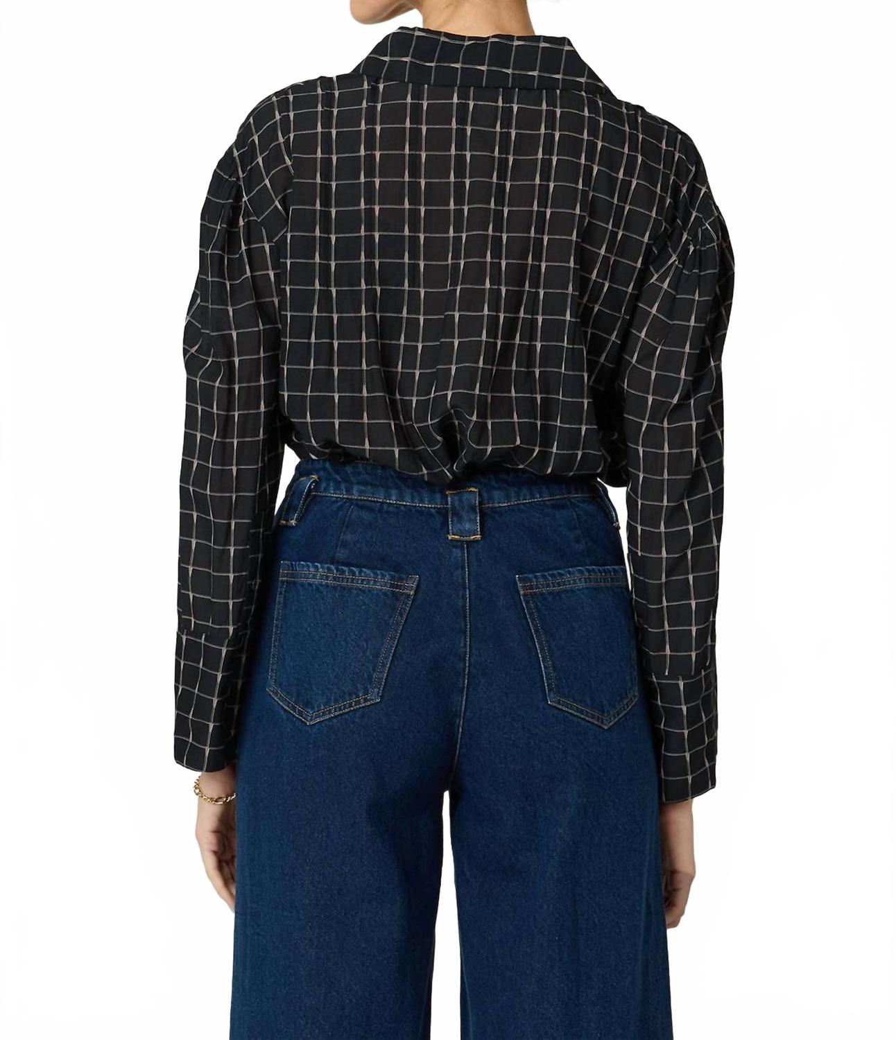 Keira Long Sleeve Blouse In Blue