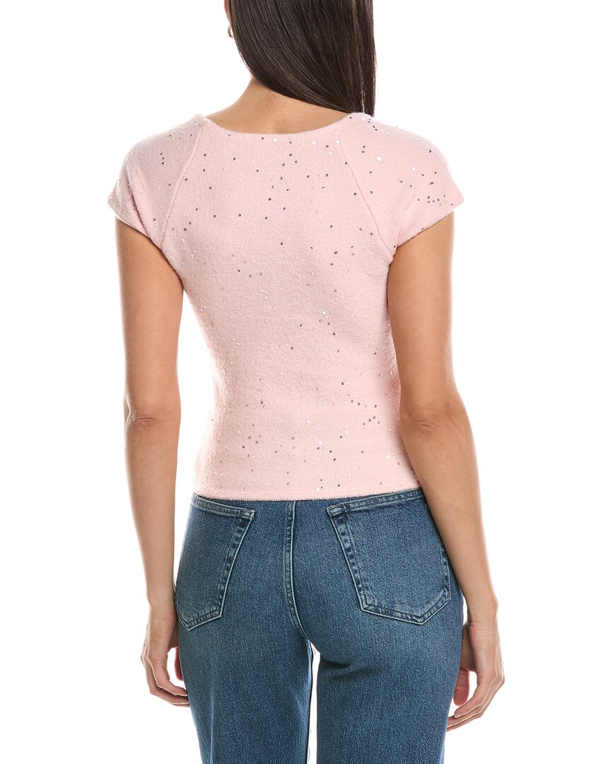 Guizio Miki Sequin Wool-Blend Knit Top