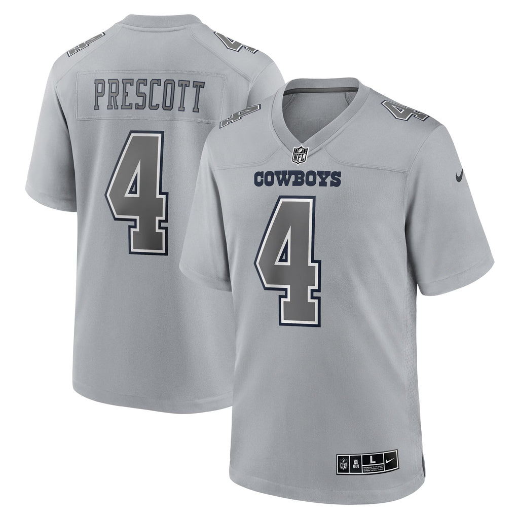 Dallas Cowboys Dak Prescott Gray Atmosphere Fashion Game Jersey