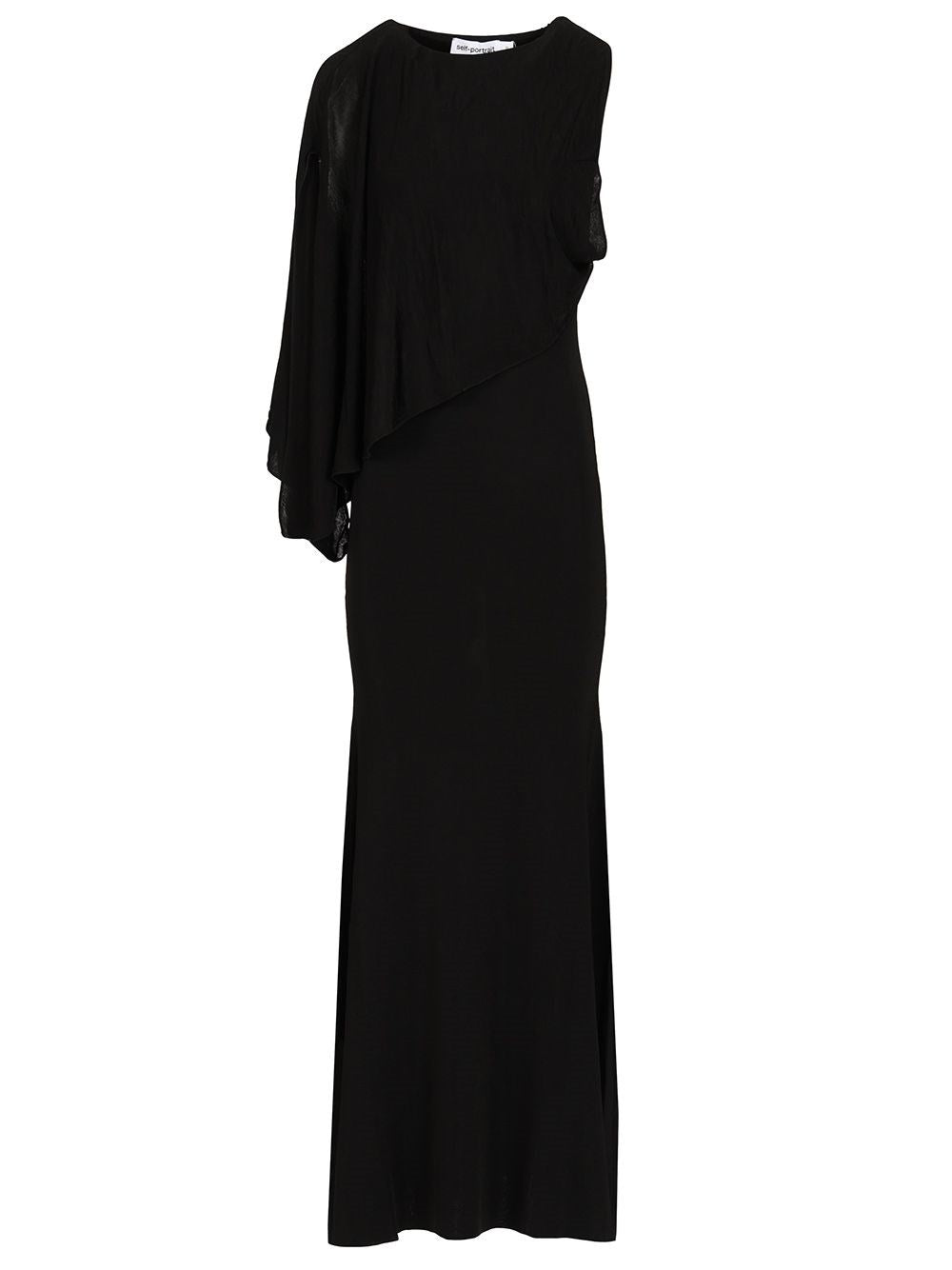 Self-Portrait Women Long One-Shoulder Dress
