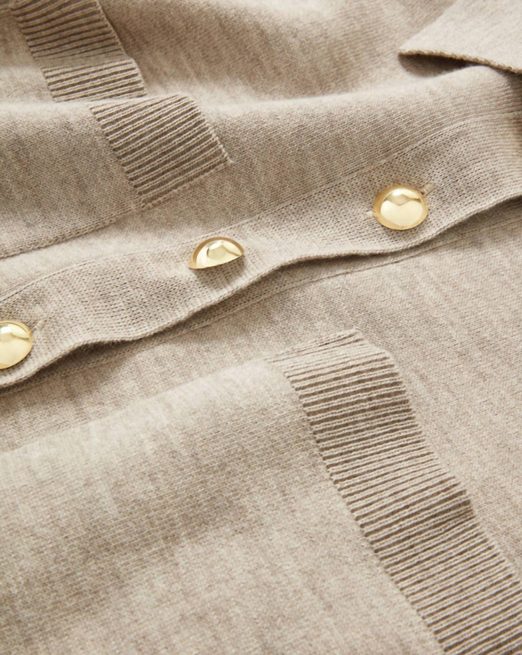 Madden Merino Wool Mini Shirtdress In Oatmeal Melange