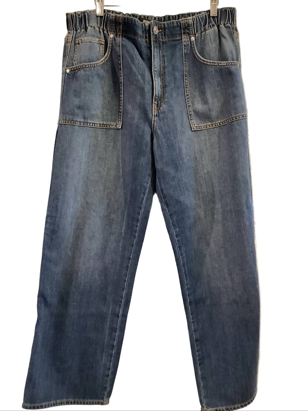 Remi Straight Leg Elastic Band Jeans In Summer Wind