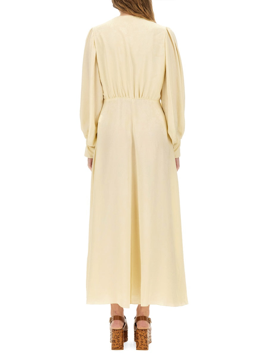 Chloé Women Ruched Silk Dress