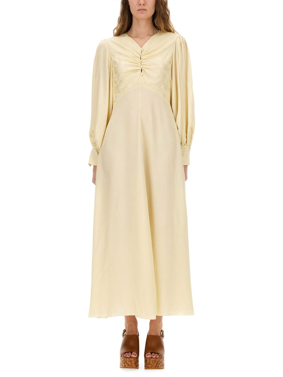 Chloé Women Ruched Silk Dress