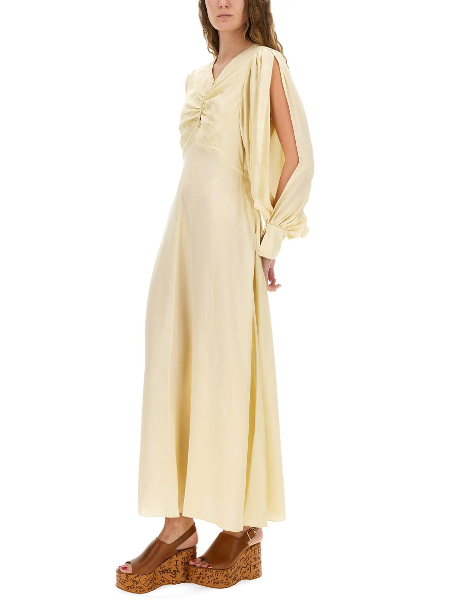 Chloé Women Ruched Silk Dress