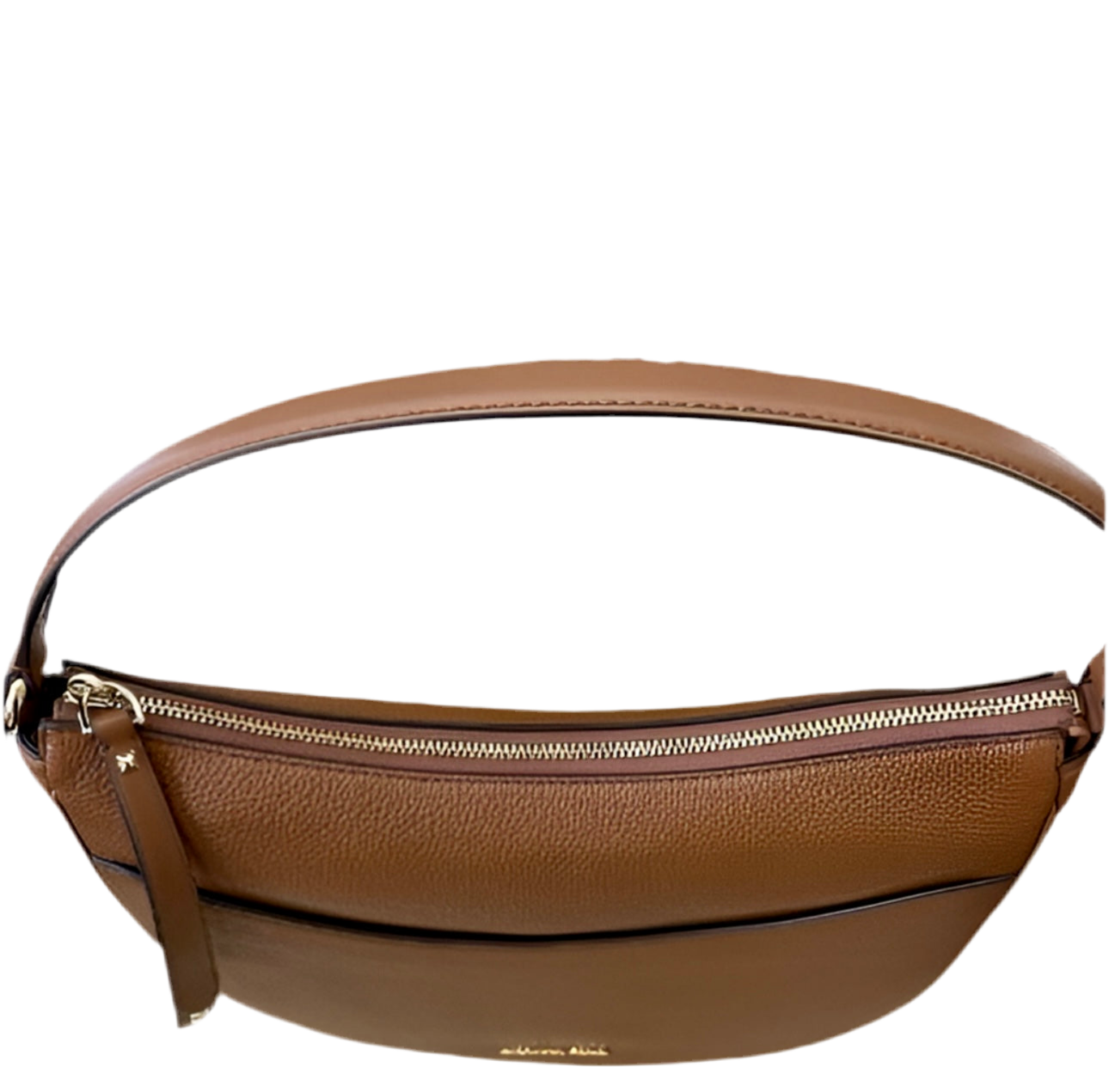 NWT Michael Kors Large Dover Half Moon Shoulder Bag In Brown