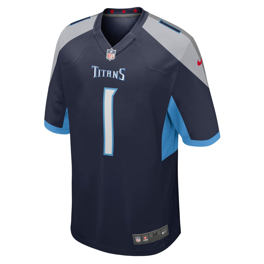 Tennessee Titans Number 1 Dad Navy Game Jersey