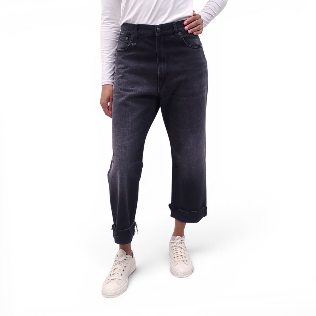 R13 BLACK 'BOYFRIEND' JEANS - SIZE 30