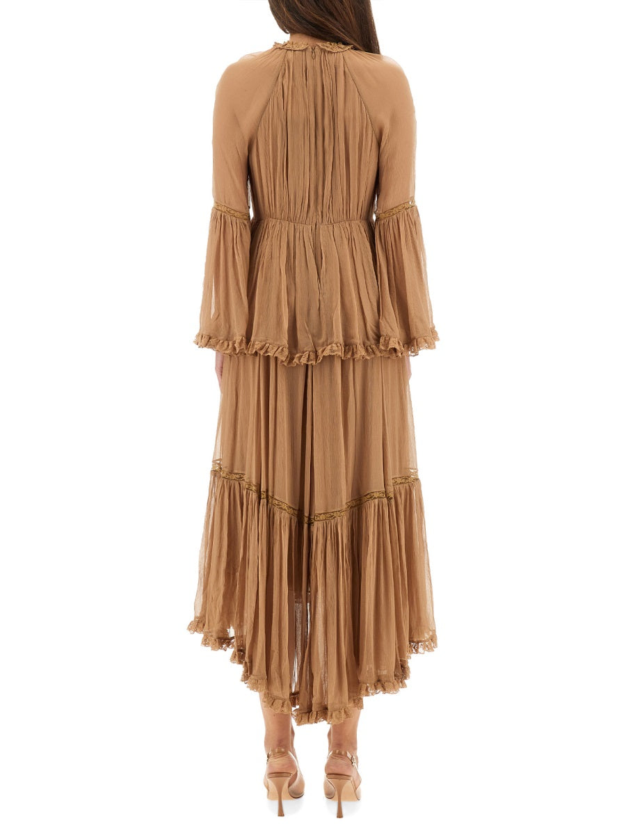 Zimmermann Women "Hypnotic Peplum" Ruffle Dress