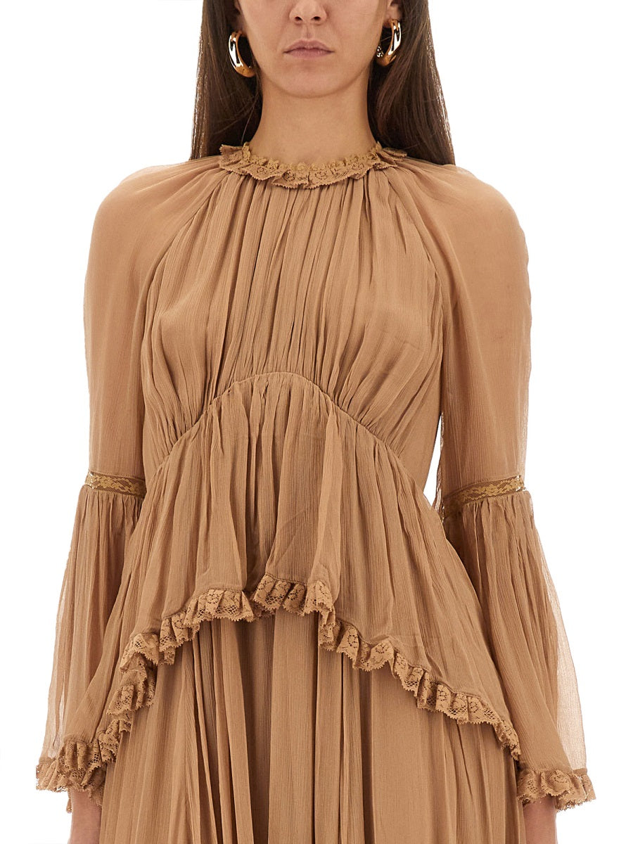 Zimmermann Women "Hypnotic Peplum" Ruffle Dress