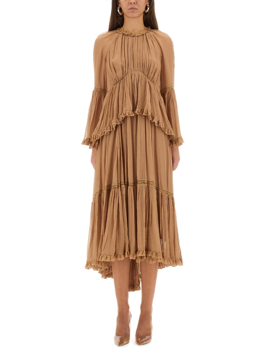 Zimmermann Women "Hypnotic Peplum" Ruffle Dress