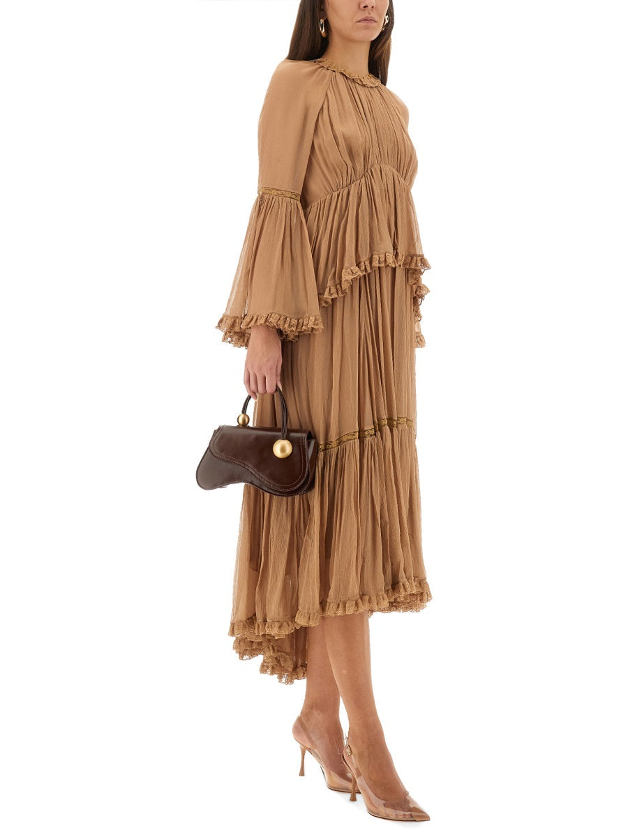 Zimmermann Women "Hypnotic Peplum" Ruffle Dress