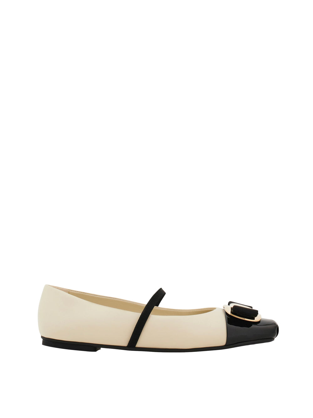 Ferragamo Women Bicolor New Vara Plate Ballerinas