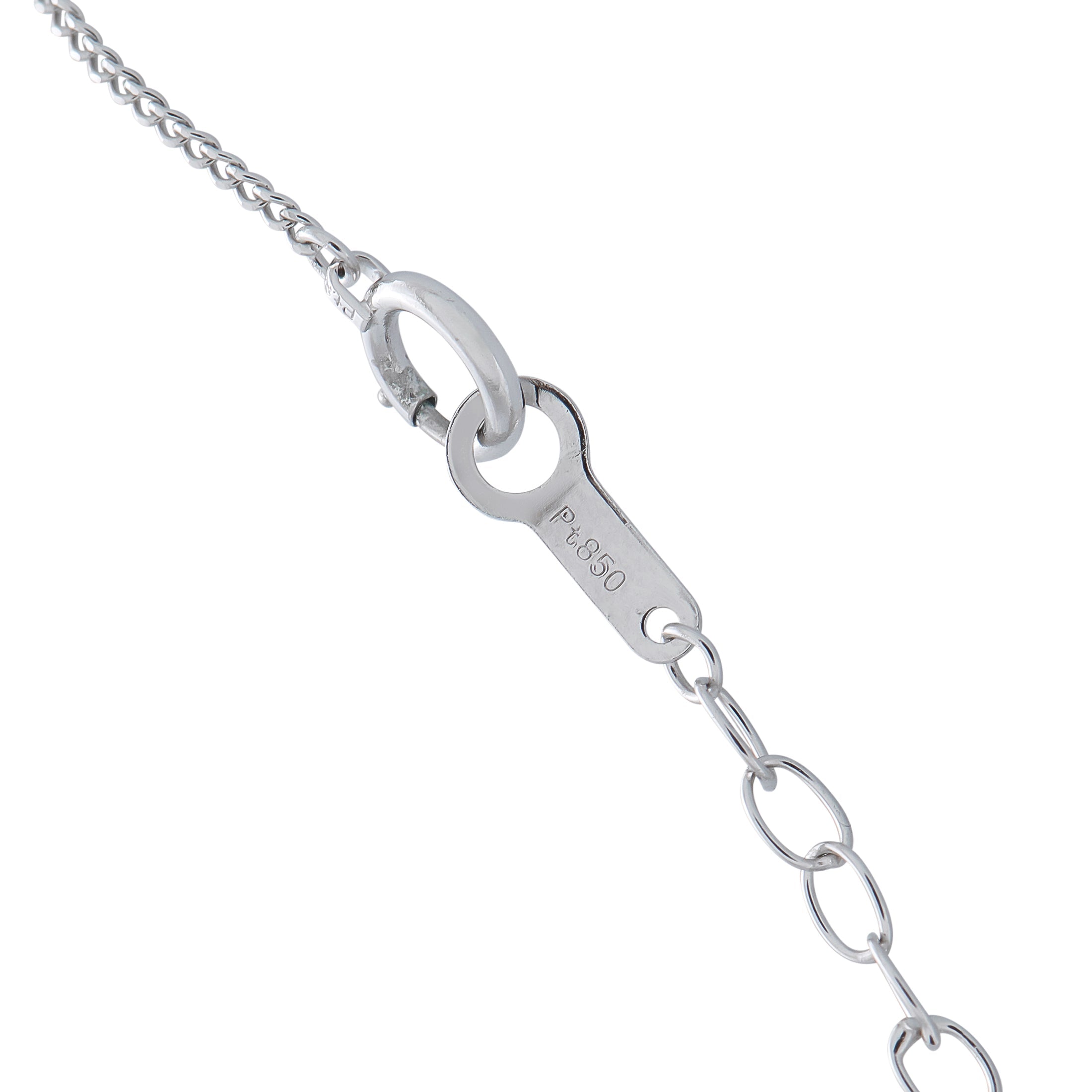 LB Exclusive Platinum 0.12ct Diamond and Emerald Necklace MF06-041026