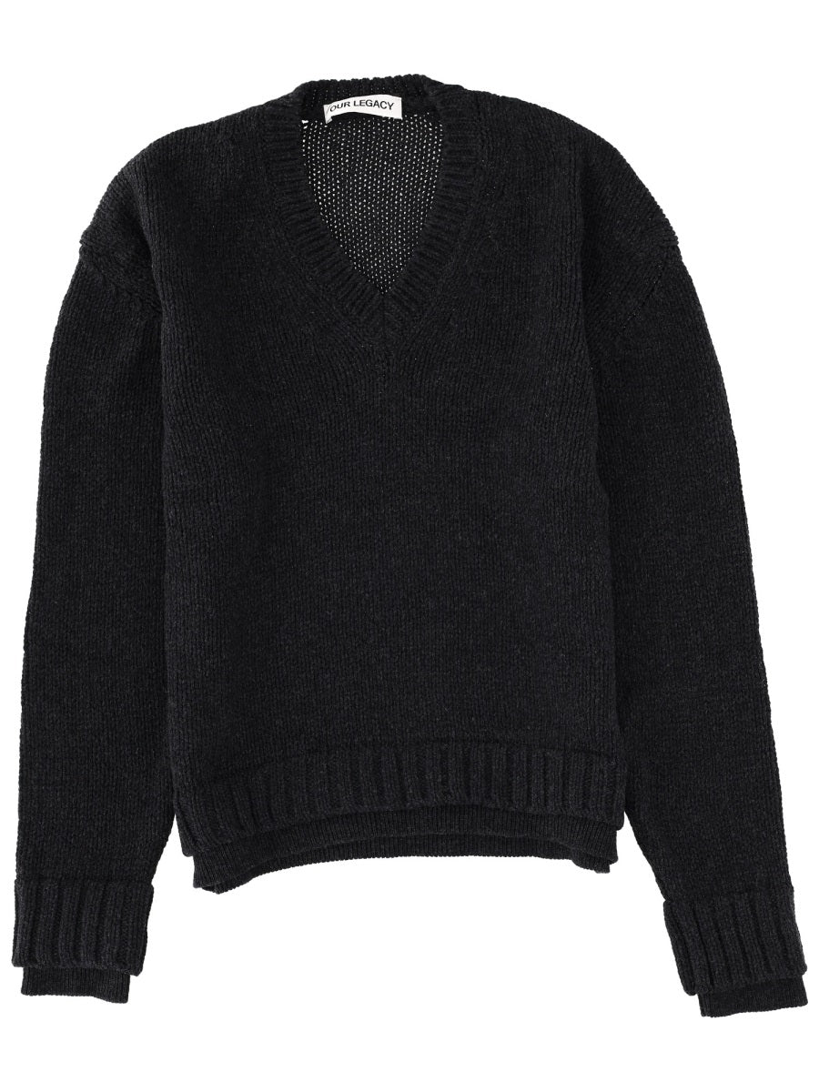 Our Legacy Men "False V-Neck" Sweater