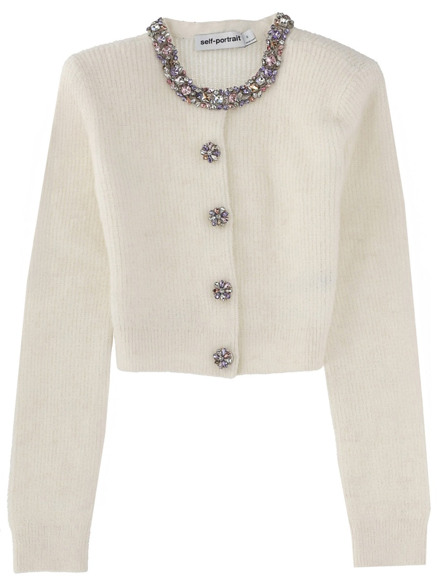 Self-Portrait Women Cardigan With "Diamanté" Detail