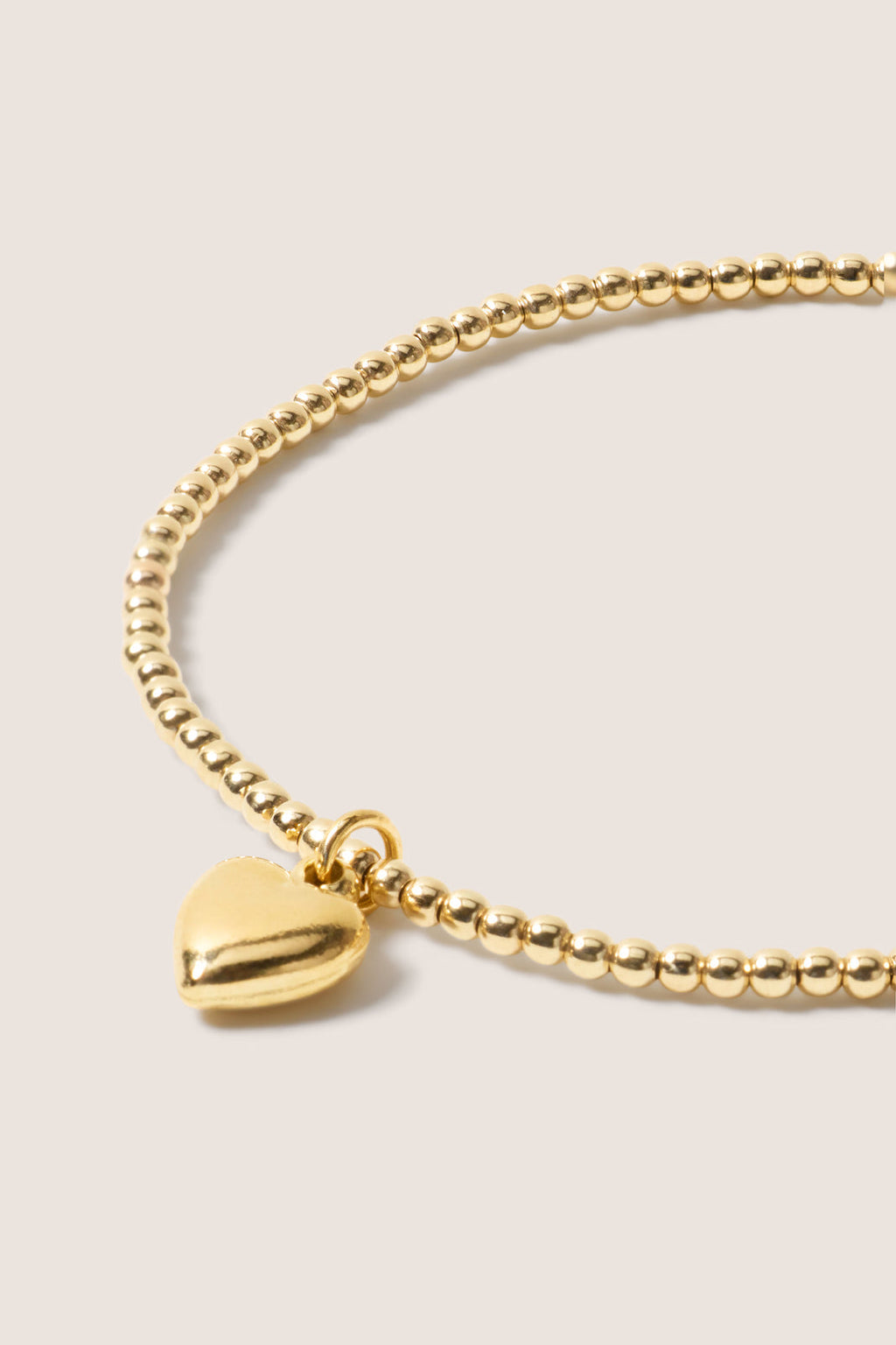 Women's Classic Gold 2mm Bracelet w. Heart