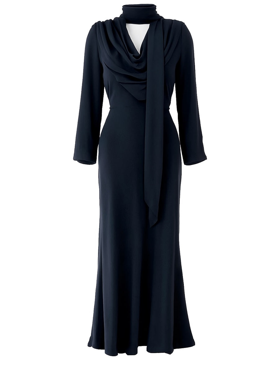 Rotate Women Long Draped Dress