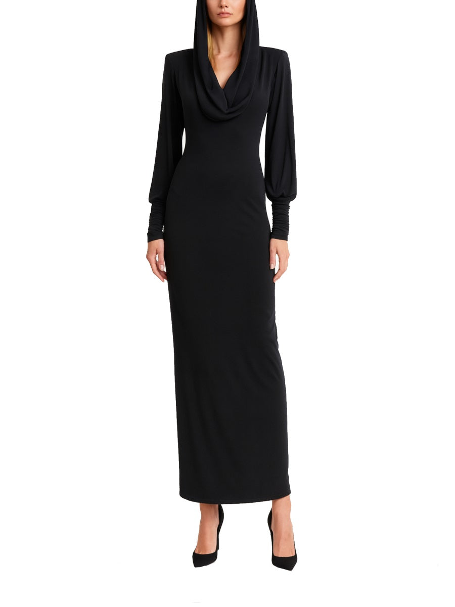 Rotate Women Long Dress With Hood