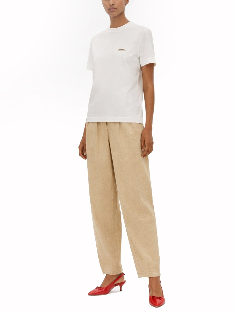 Jacquemus Women Grosgrain Short Sleeve T-Shirt
