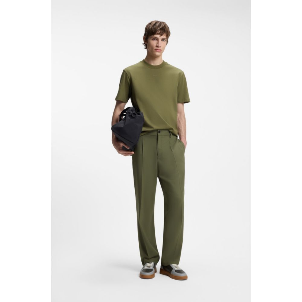 Relaxed-fit cotton-jersey T-shirt with logo print