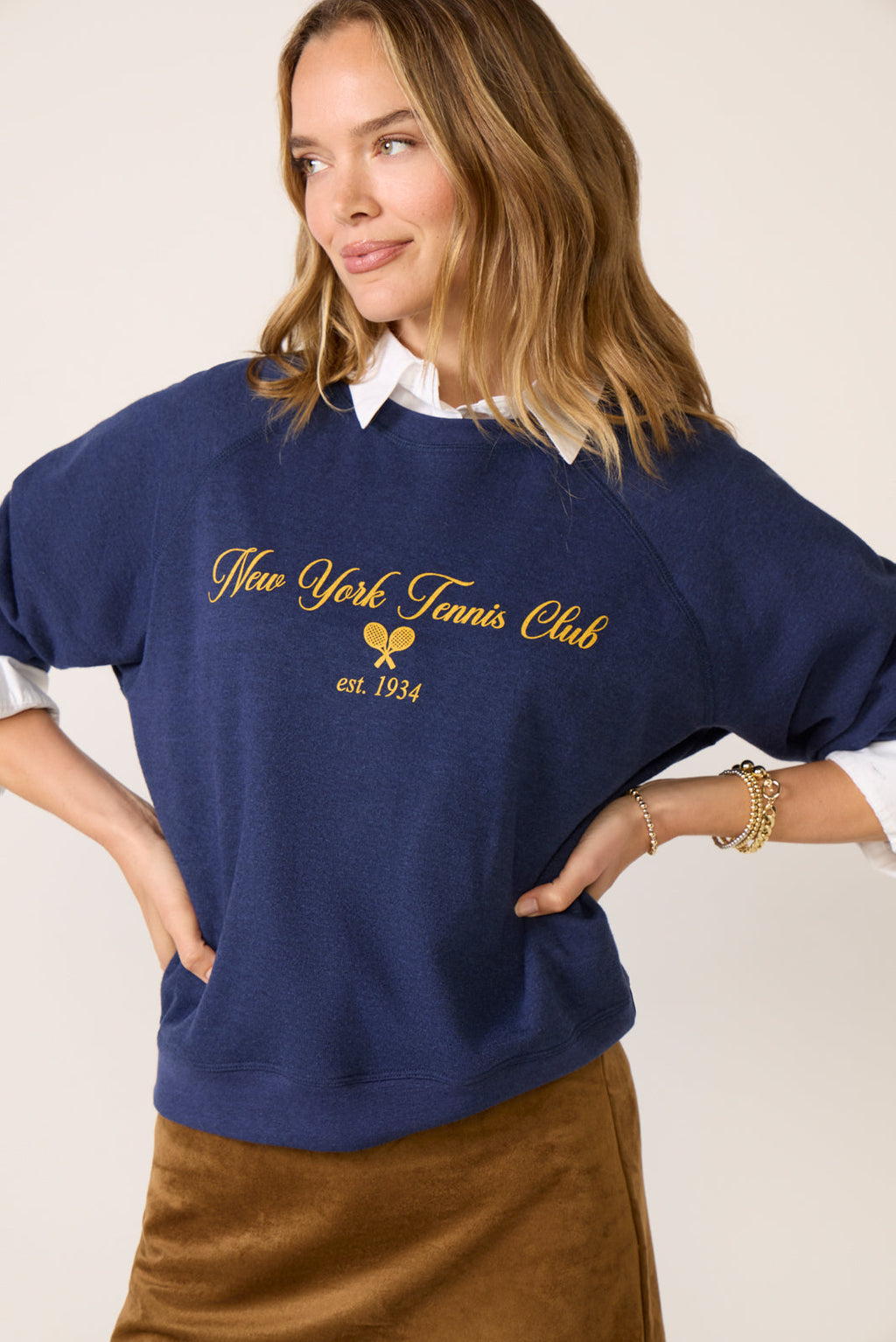 Women's NYC Tennis Club Raglan Crew Sweatshirt