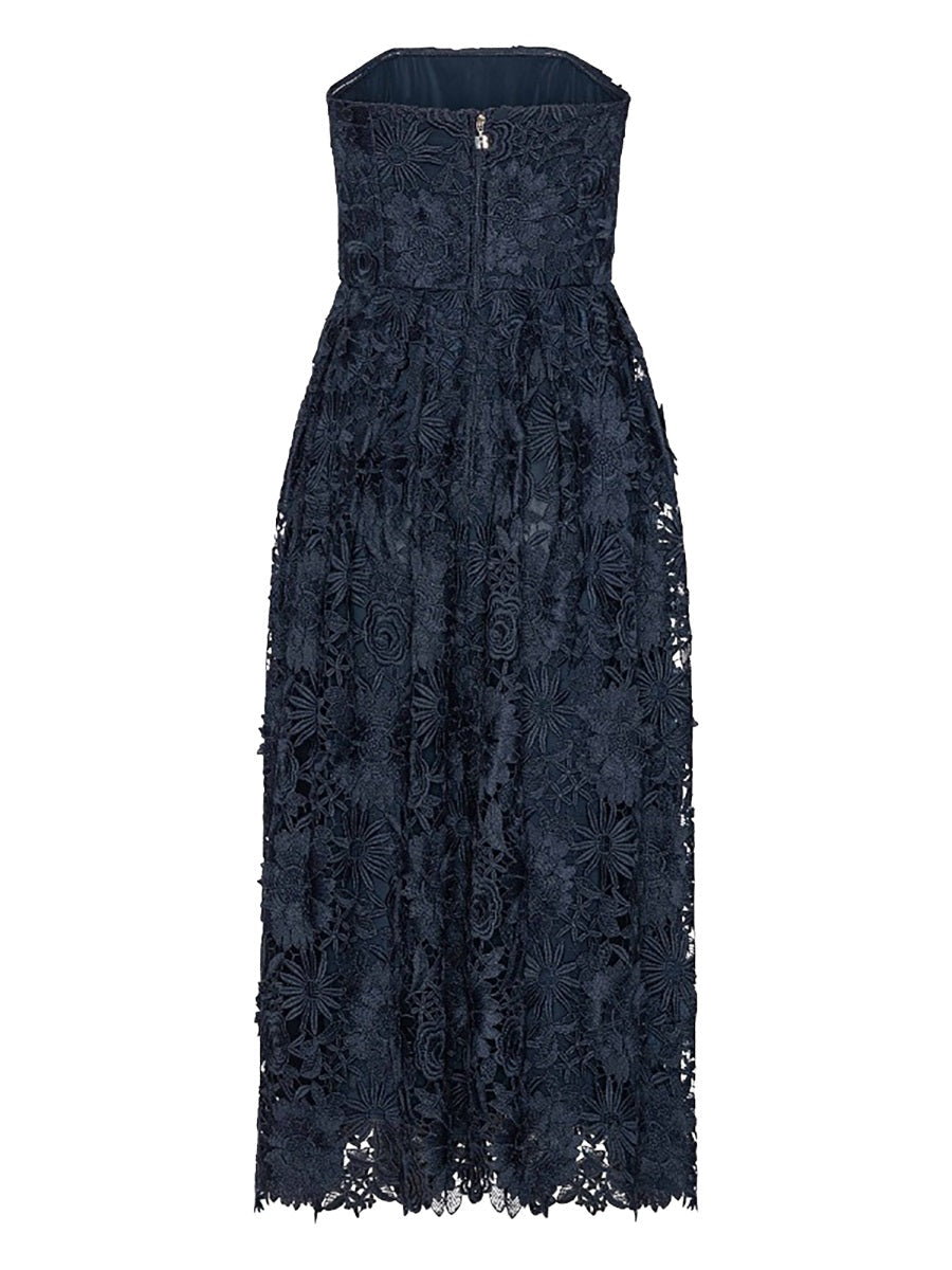 Rotate Women 3D Lace Midi Dress