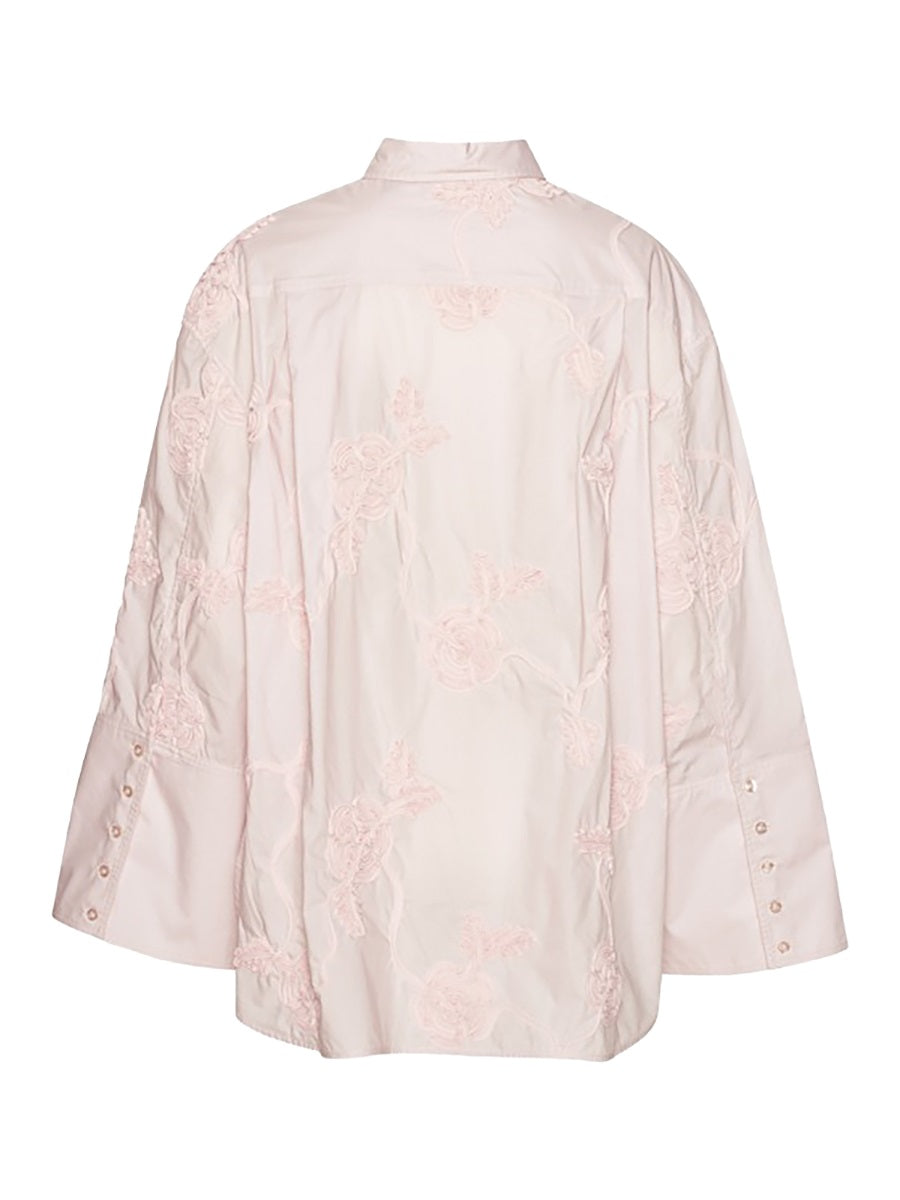 Rotate Women Oversized Shirt With Floral Details