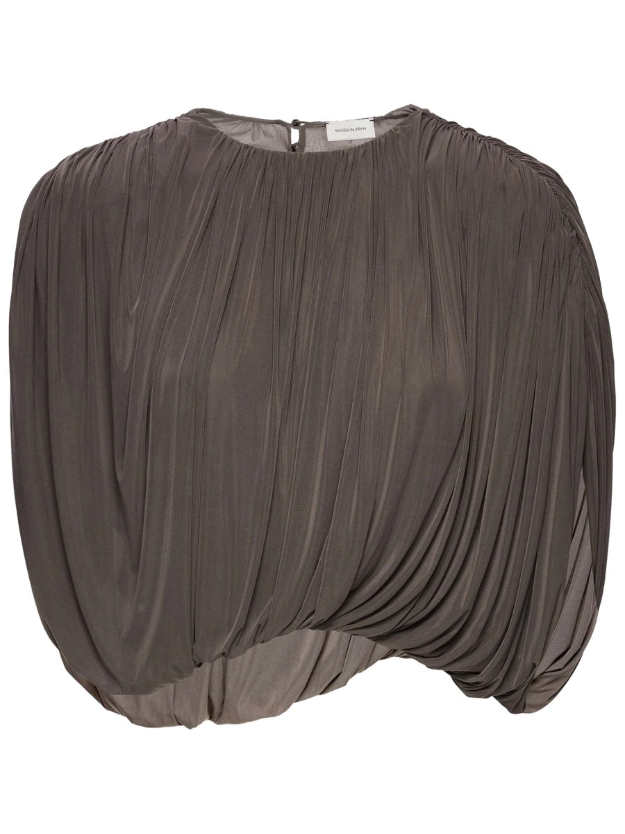 Magda Butrym Women Draped Cupro Top