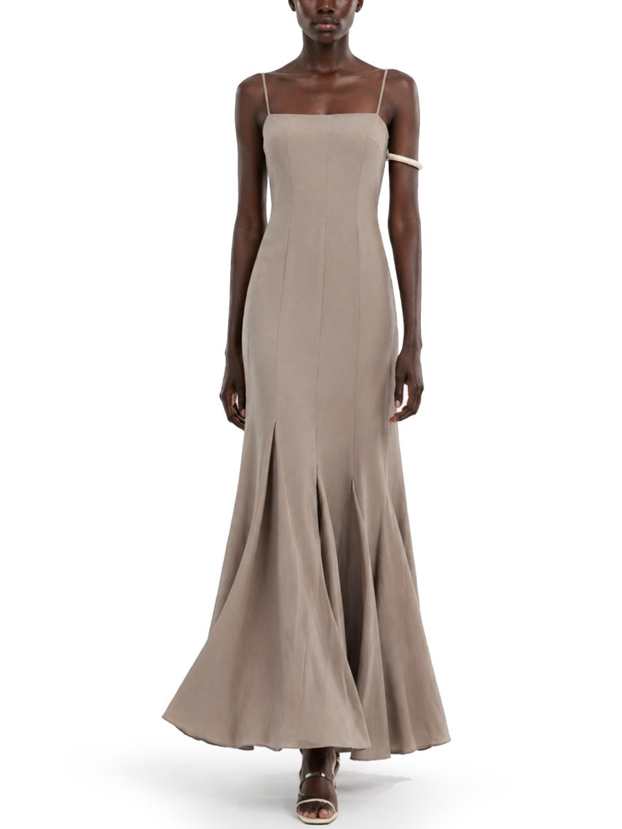 Rotate Women Abito Lungo In Chiffon