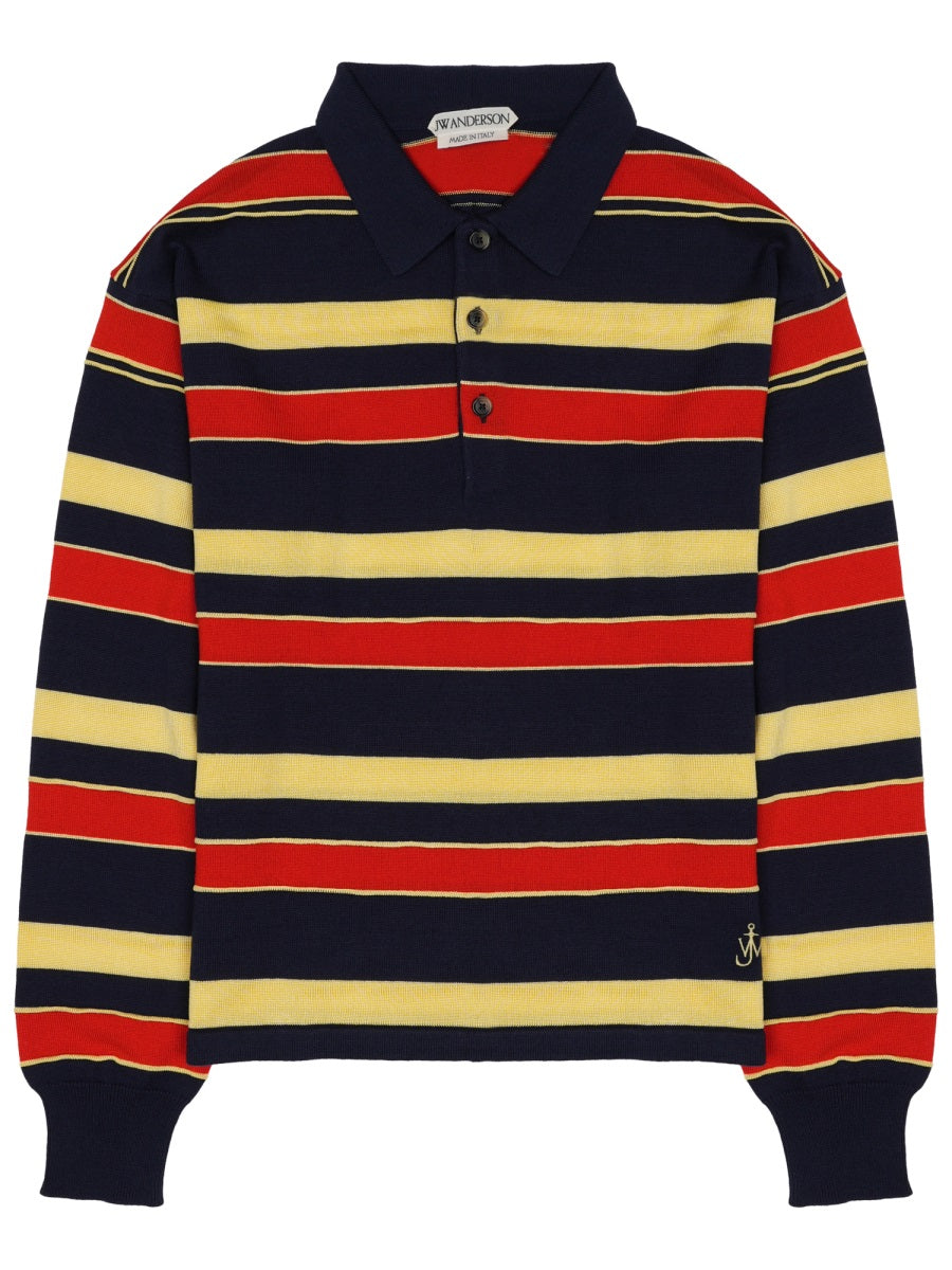 Jw Anderson Men Polo "Rugby" In Cotone