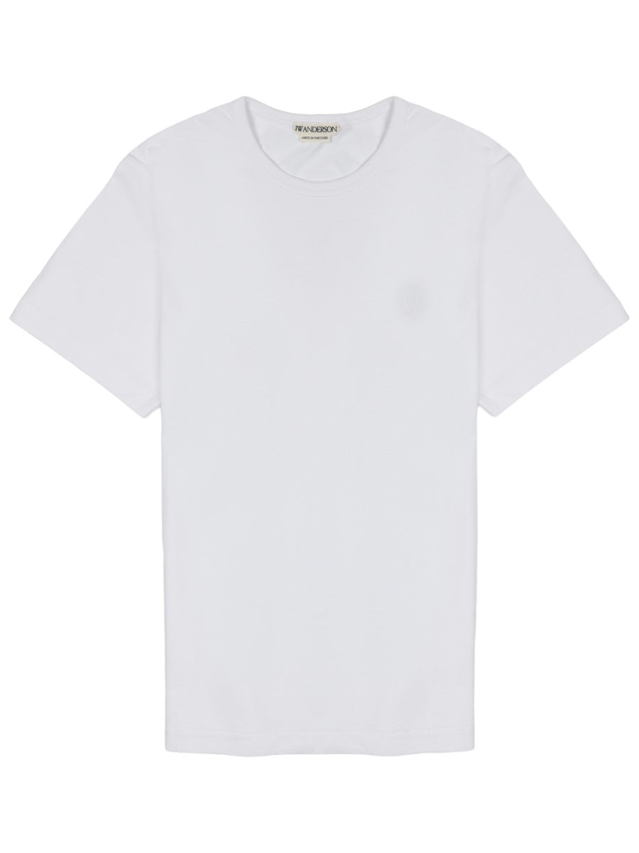 Jw Anderson Men T-Shirt Con Logo Ricamato