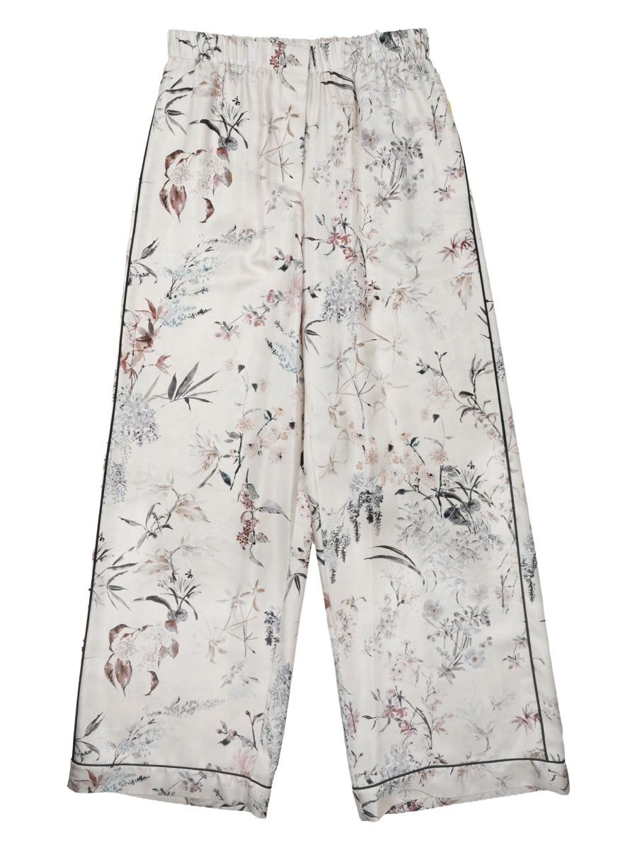 Dior Women Pantalone In Seta Stampata