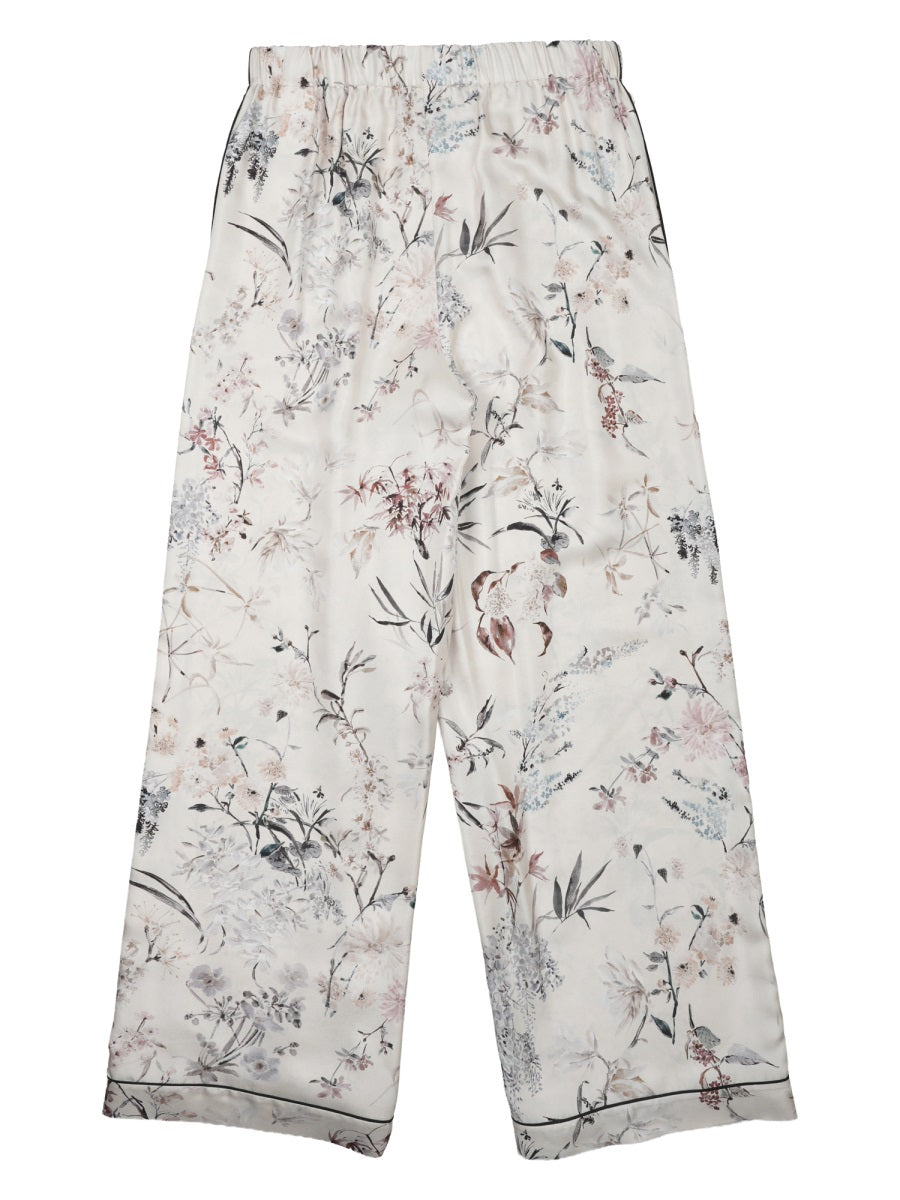 Dior Women Pantalone In Seta Stampata