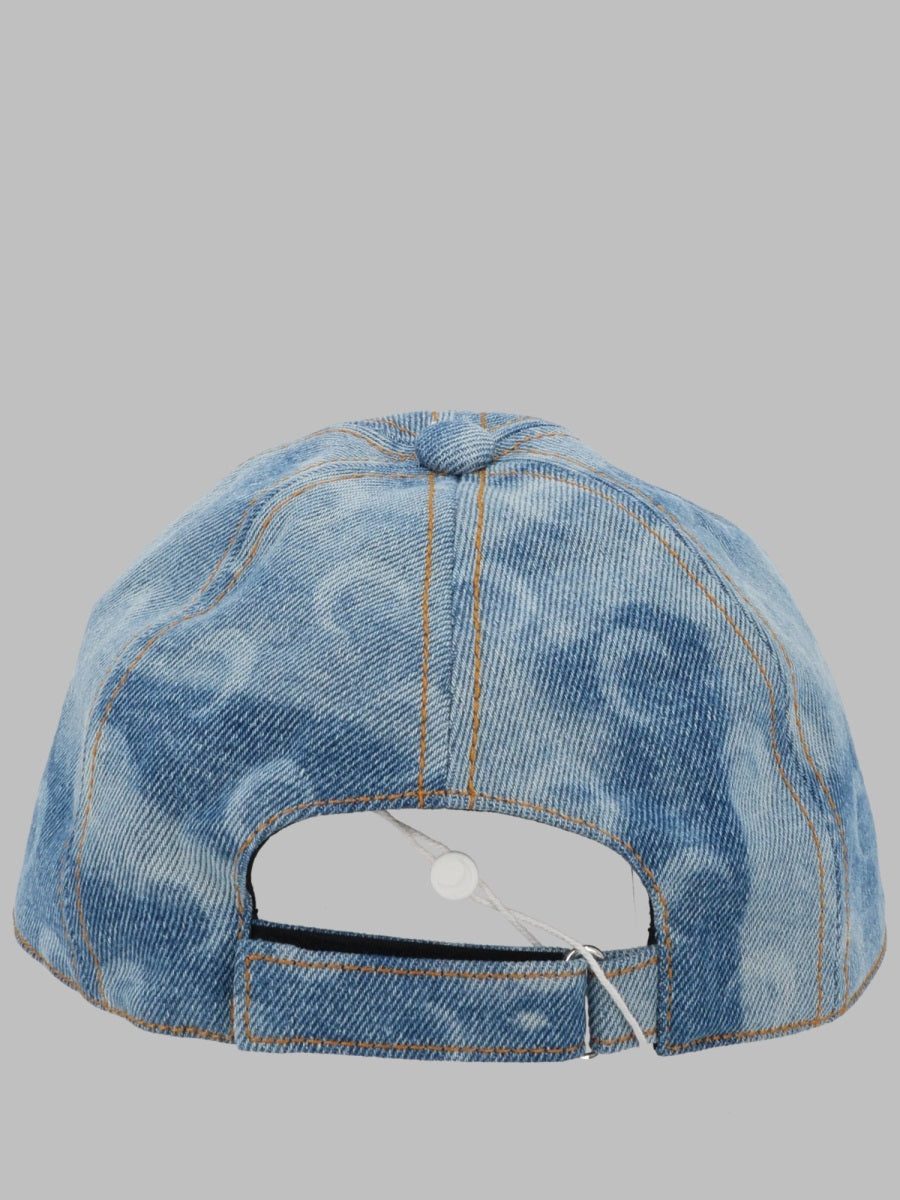 Marine Serre Men Cappello Da Baseball "Moon" In Denim