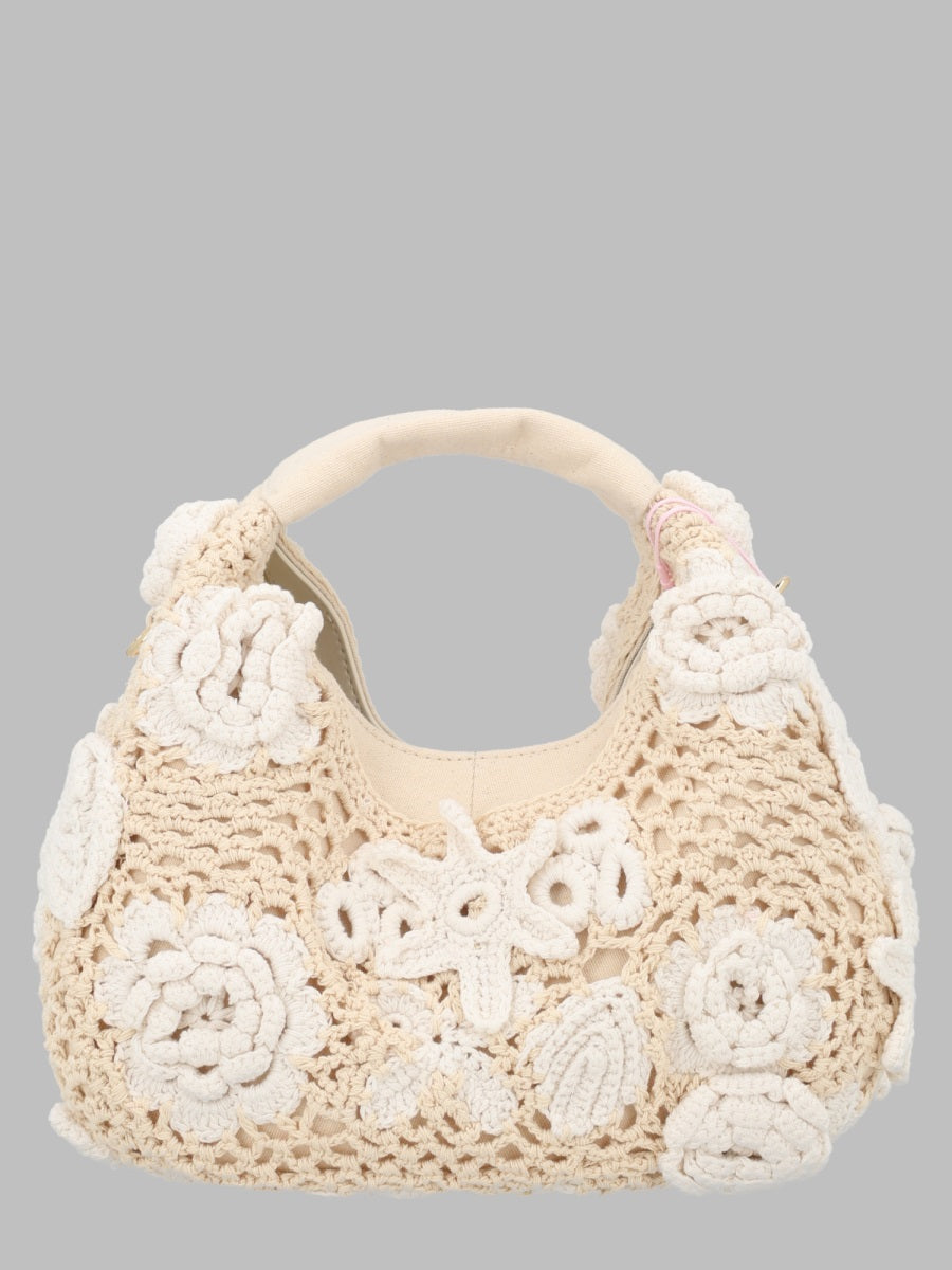 Ganni Women Borsa Hobo Mini In Crochet