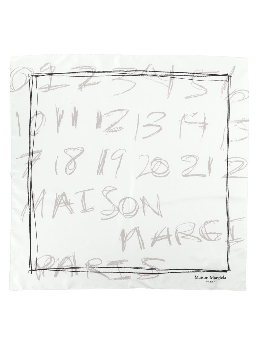 Maison Margiela Women Foulard In Seta "Numerical"