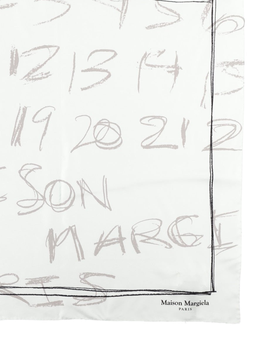 Maison Margiela Women Foulard In Seta "Numerical"