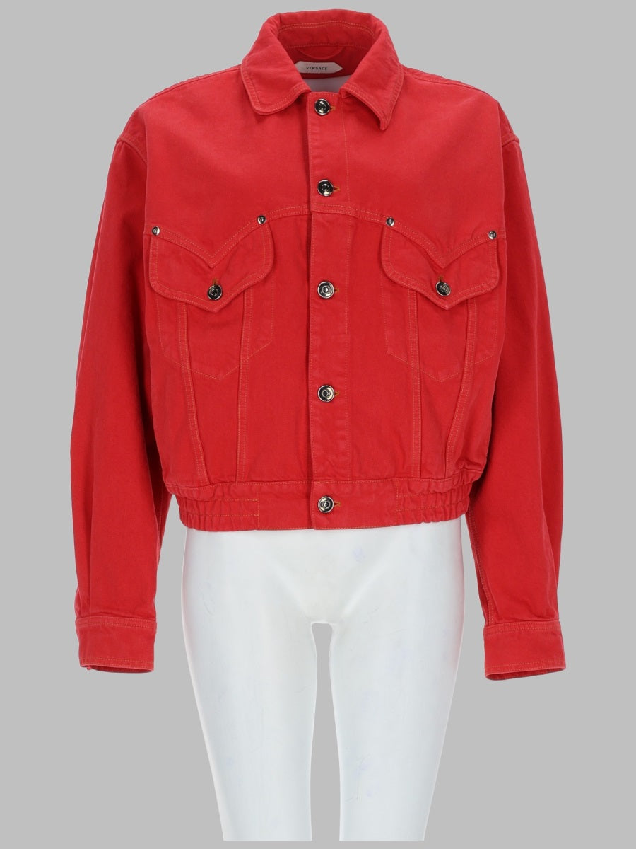 Versace Women Blouson Over In Denim