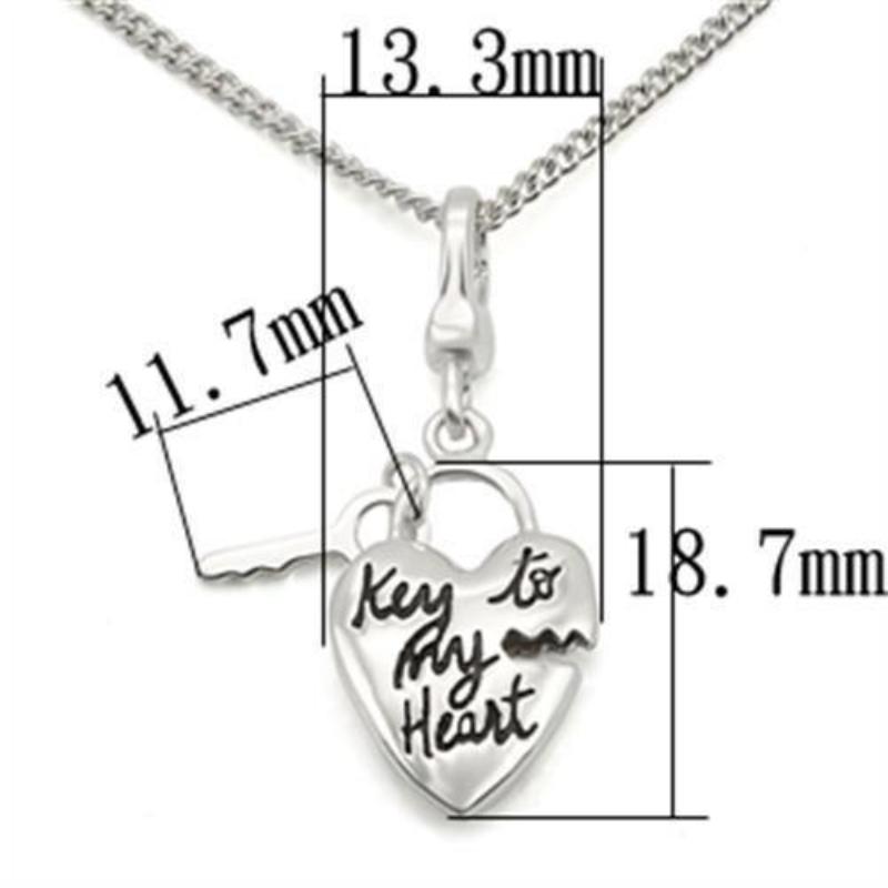 Silver 925 Sterling Silver Chain Pendant with No Stone