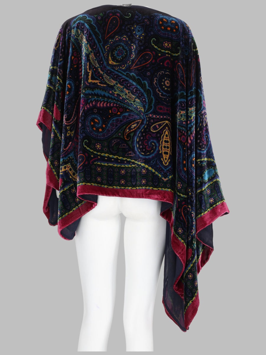 Etro Women Poncho Asimmetrico Con Stampa Paisley