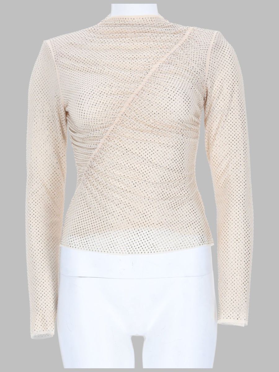 Self-Portrait Women Top Con Cristalli
