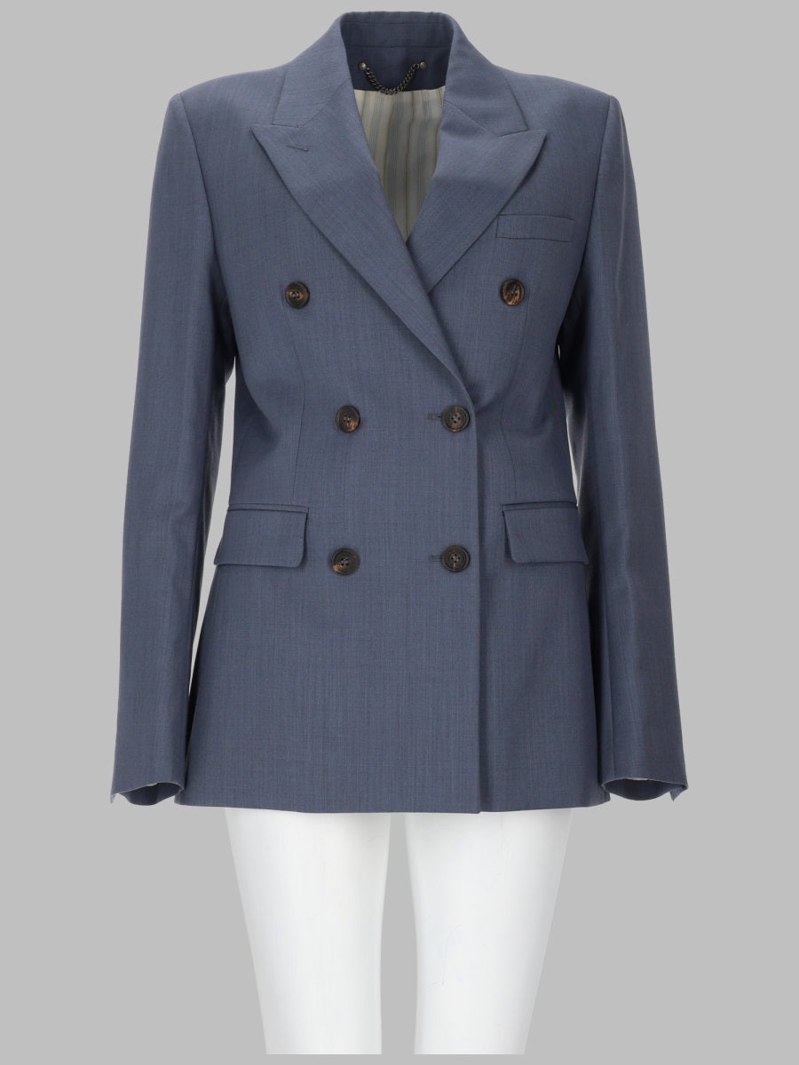 Golden Goose Women Baby Blue Double Breasted Blazer