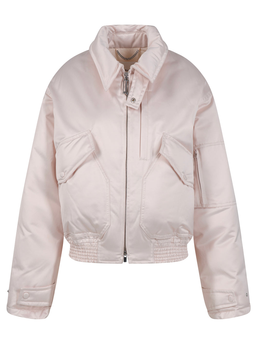 Victoria Beckham Women Cotton Satin Padded Bomber Jacket