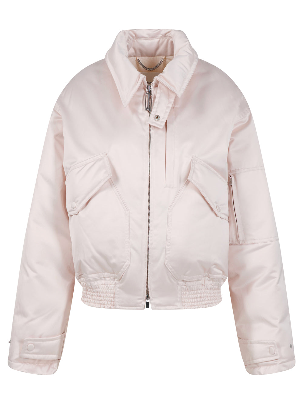 Victoria Beckham Women Cotton Satin Padded Bomber Jacket
