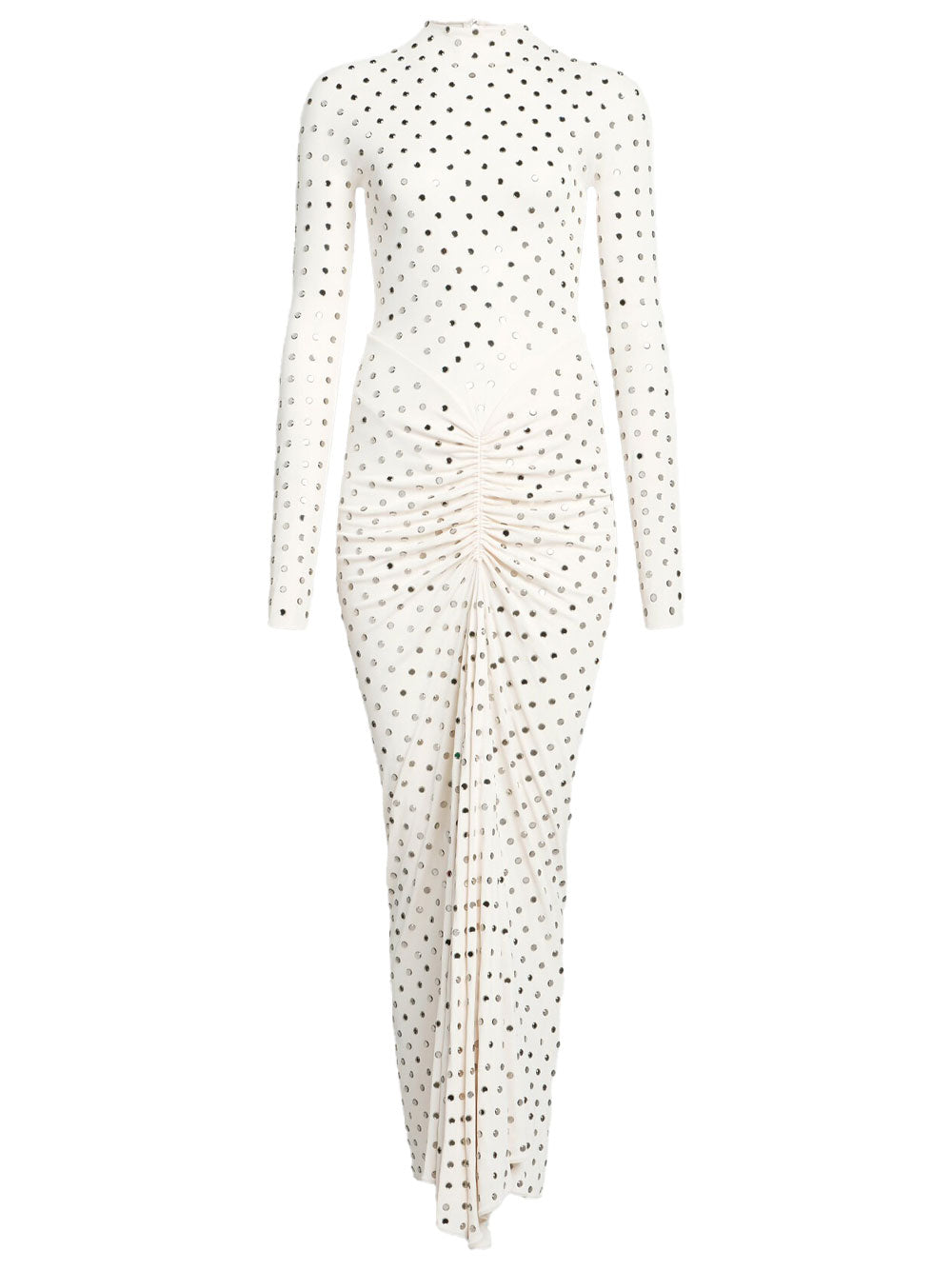Alaia Women Draped Fluid Strass Jersey Dress