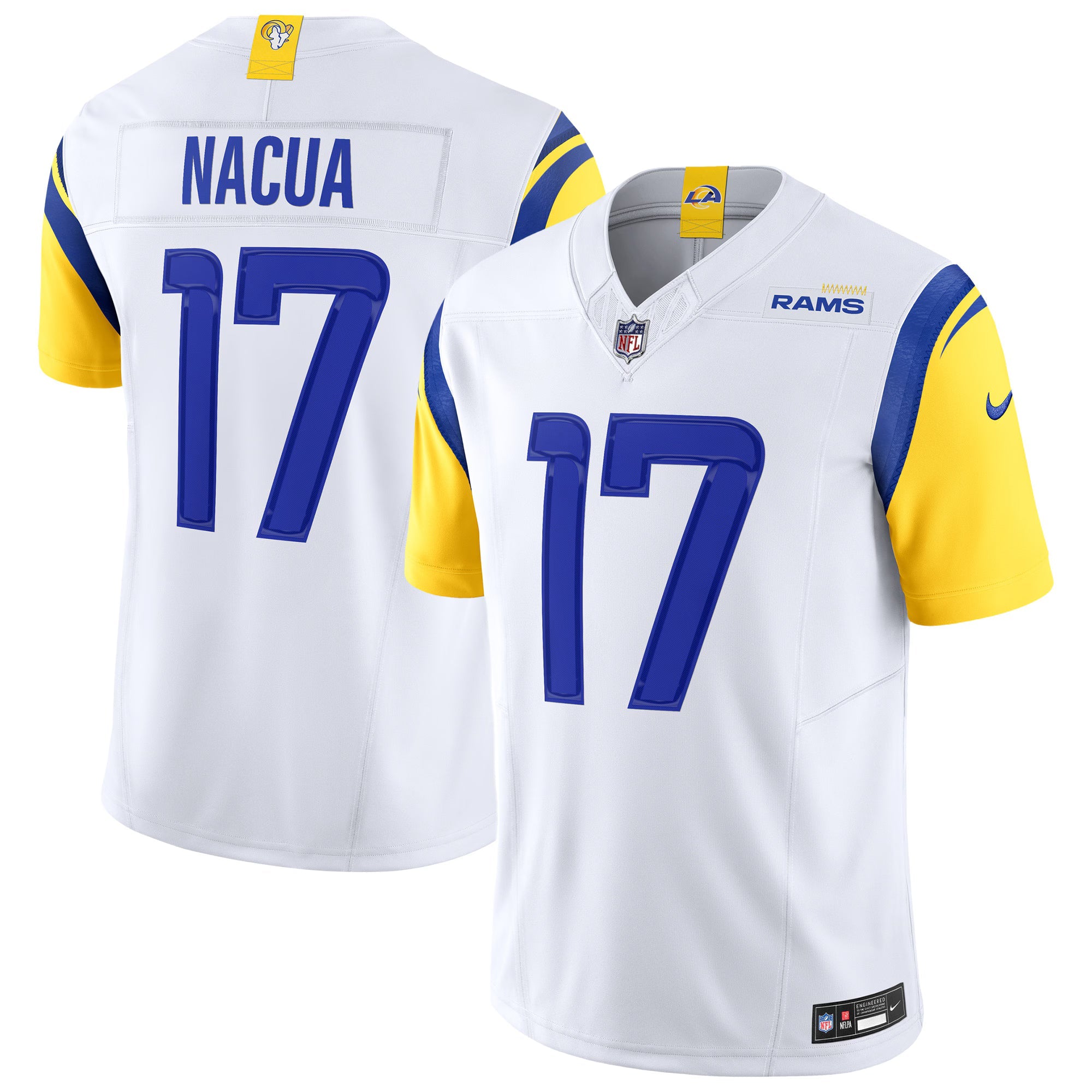 Los Angeles Rams Puka Nacua White Vapor F.U.S.E. Limited Jersey