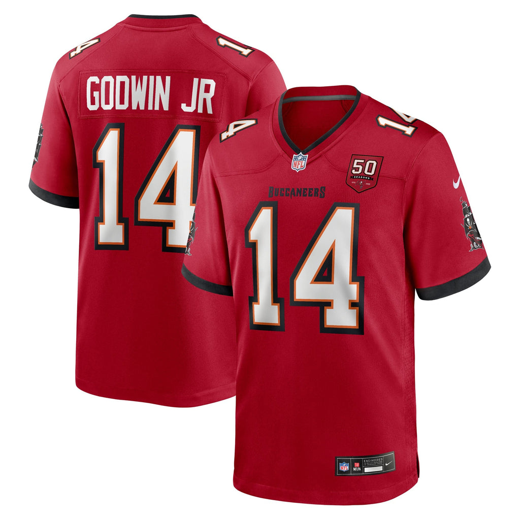 Tampa Bay Buccaneers Chris Godwin Jr. Red 50th Season Team Game Jersey