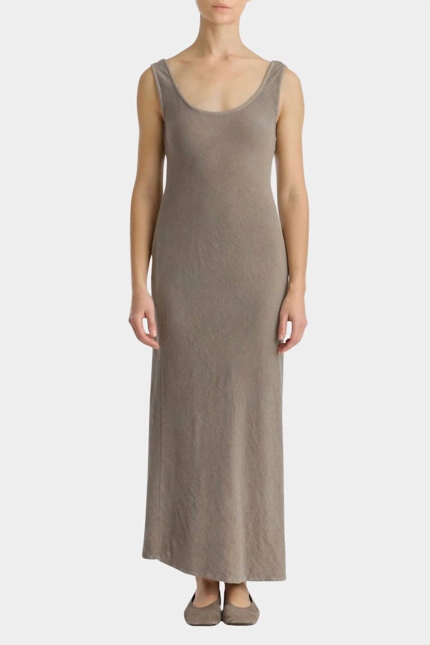 Tank Maxi Dress In Dark Stone