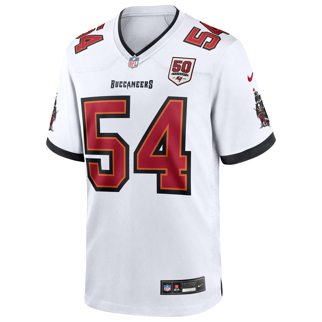 Tampa Bay Buccaneers Lavonte David White 50th Season White Game Jersey